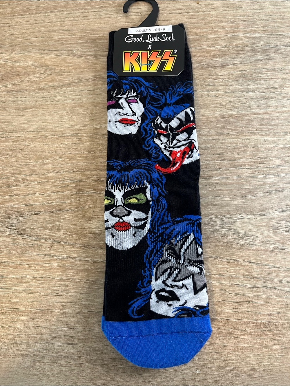 KISS Graphic Crew Socks - Black & Blue